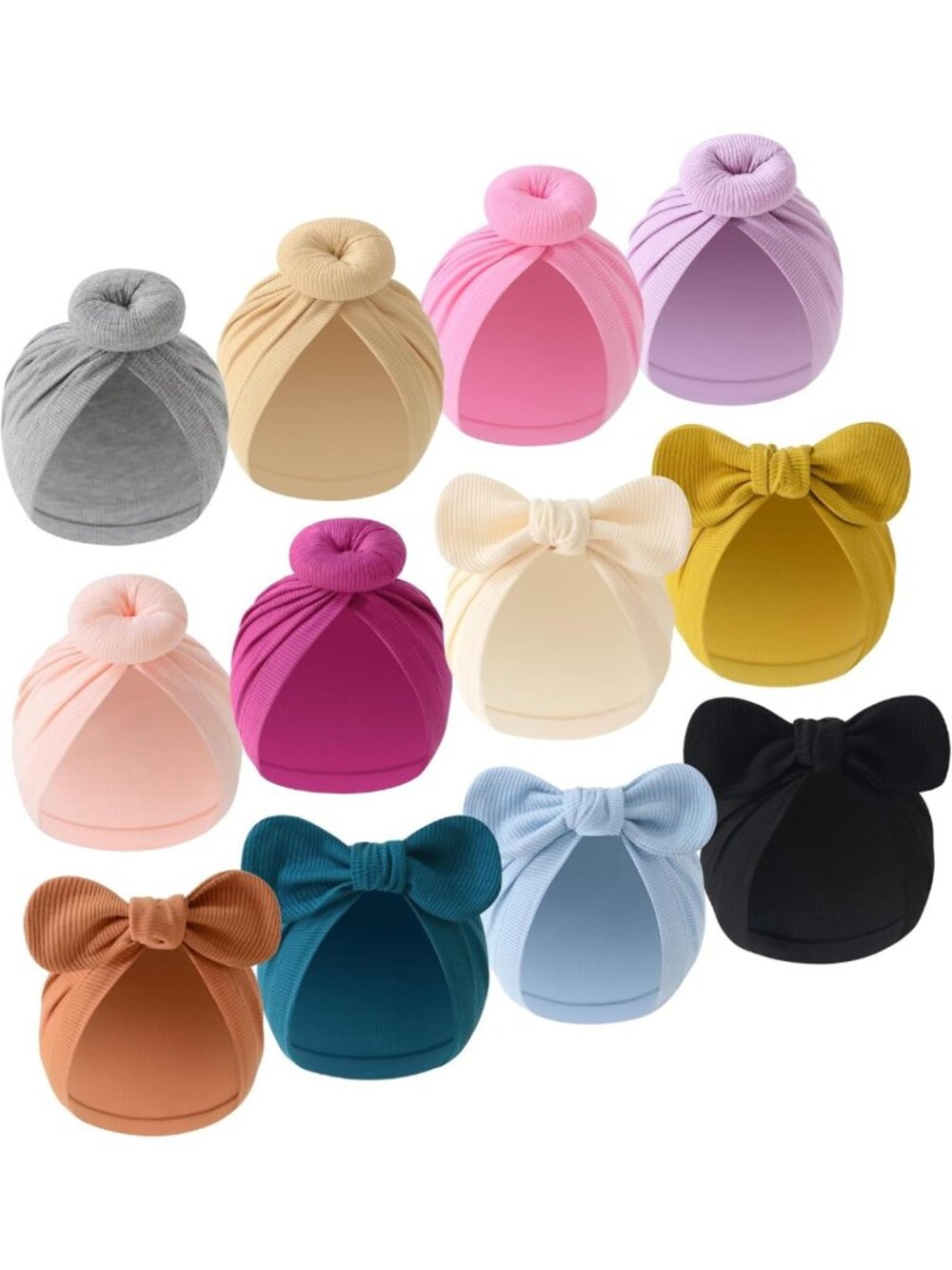 Adorable Infant Girls' Bow Hat - Soft Cotton Linen Cap for Baby Shower, 3-36
